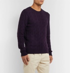 Ralph Lauren Purple Label - Cable-Knit Cashmere Sweater - Purple