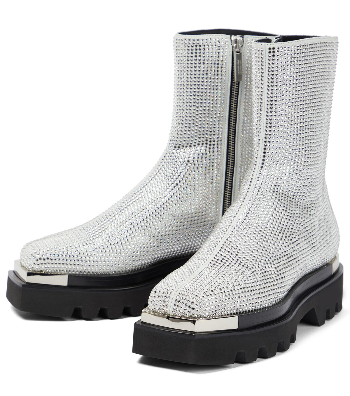 Peter Do - Crystal-embellished leather boots