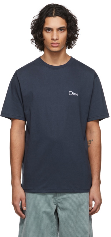 Photo: Dime Navy Classic Small Logo T-Shirt