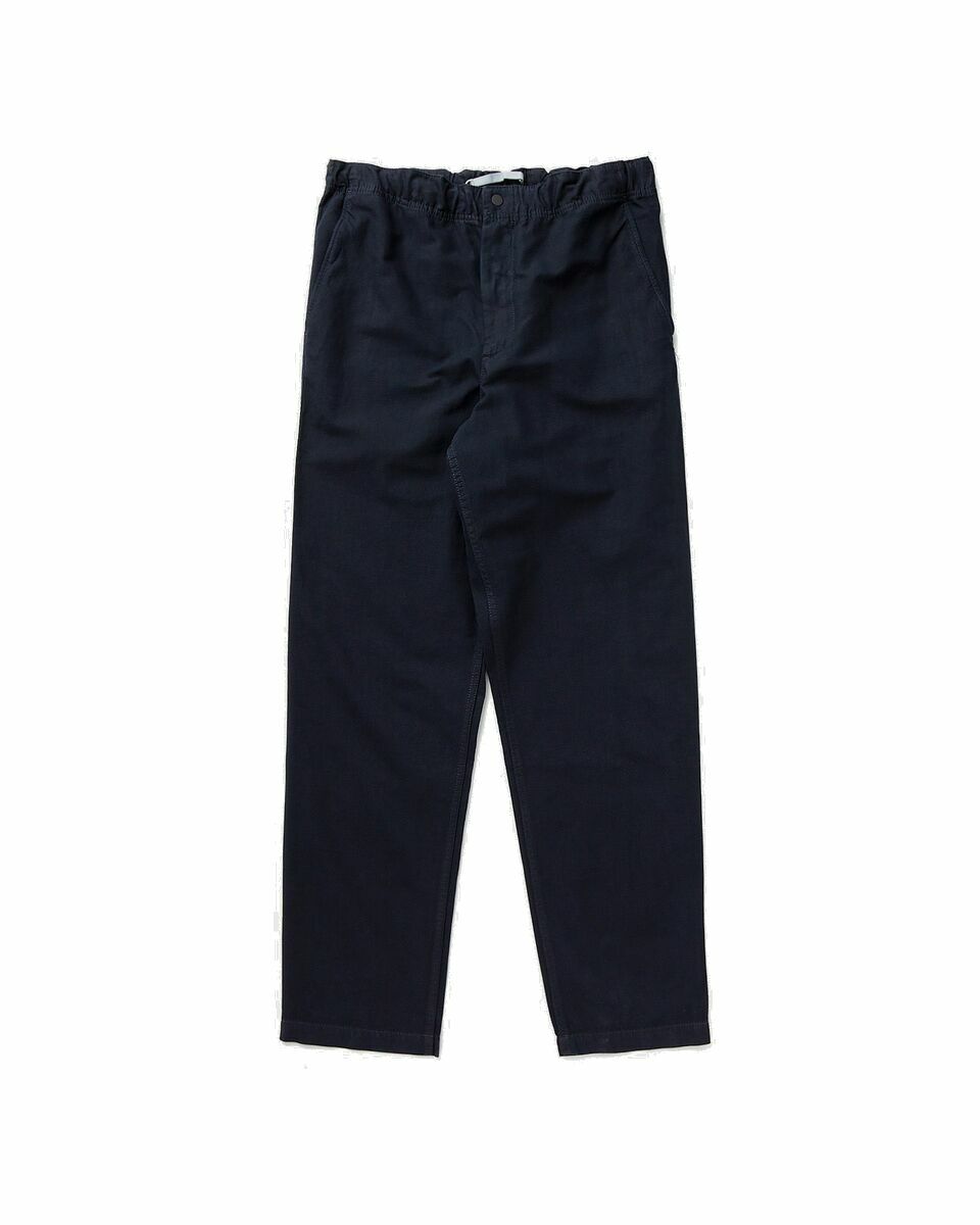 Photo: Norse Projects Ezra Relaxed Cotton Linen Trouser Blue - Mens - Casual Pants