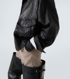 Saint Laurent Leather bomber jacket
