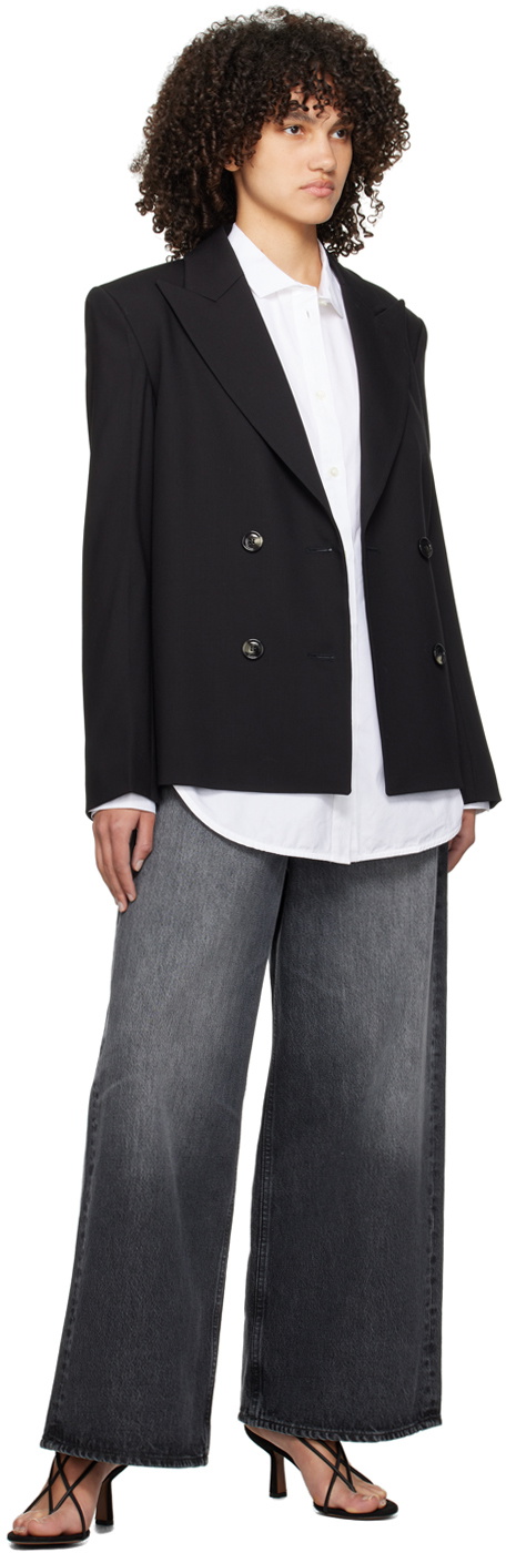 Teurn Studios Black Double-Breasted Blazer