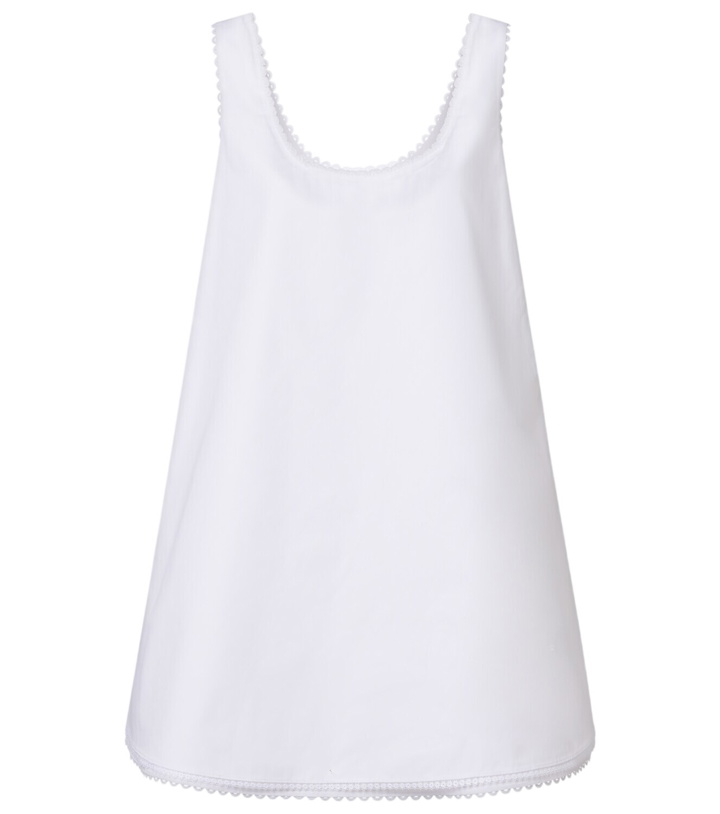 Photo: Róhe Lace-trimmed cotton poplin minidress