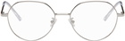 Bottega Veneta Silver Round Glasses