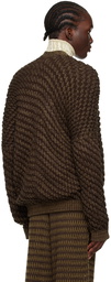 Isa Boulder Brown Sloweave Cardigan