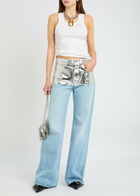 Rabanne Straight-leg Foiled Jeans Denim