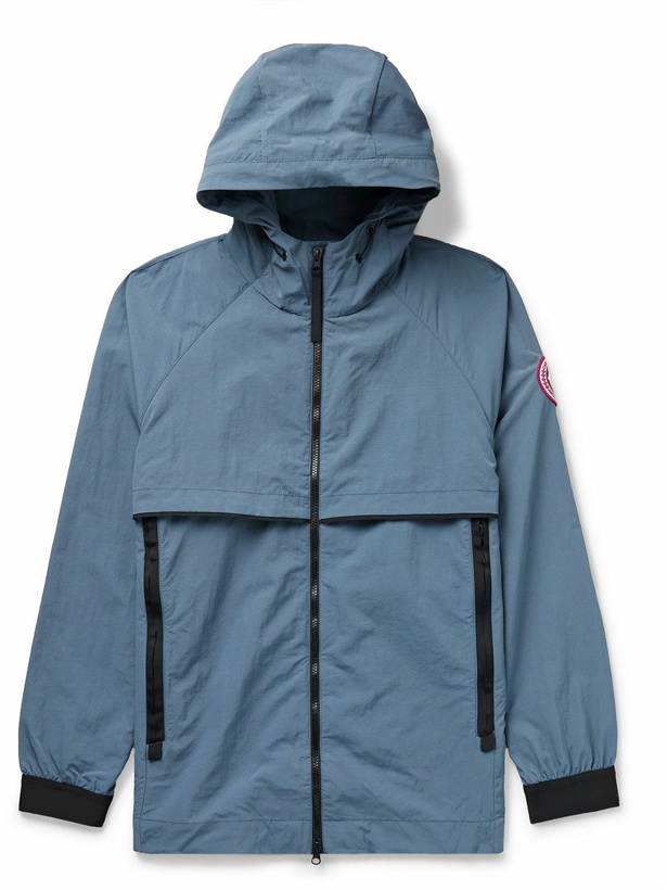 Photo: Canada Goose - Faber Logo-Appliquéd AcclimaLuxe Hooded Jacket - Blue