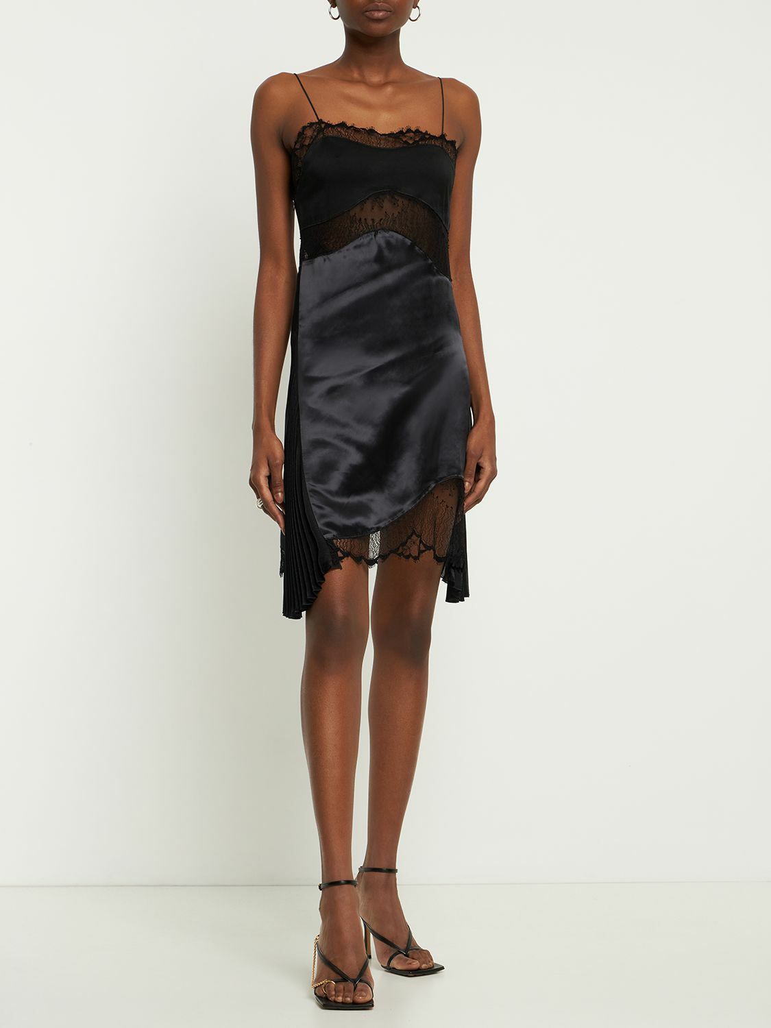 VICTORIA BECKHAM Lace & Satin Mini Dress Victoria Beckham
