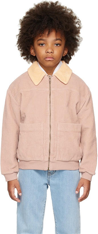 Photo: Repose AMS Kids Pink Spread Collar Bomber Jacket