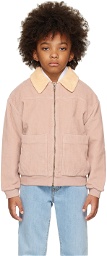 Repose AMS Kids Pink Spread Collar Bomber Jacket
