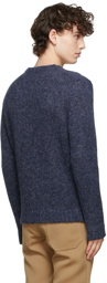 Massimo Alba Navy Simon Crewneck Sweater