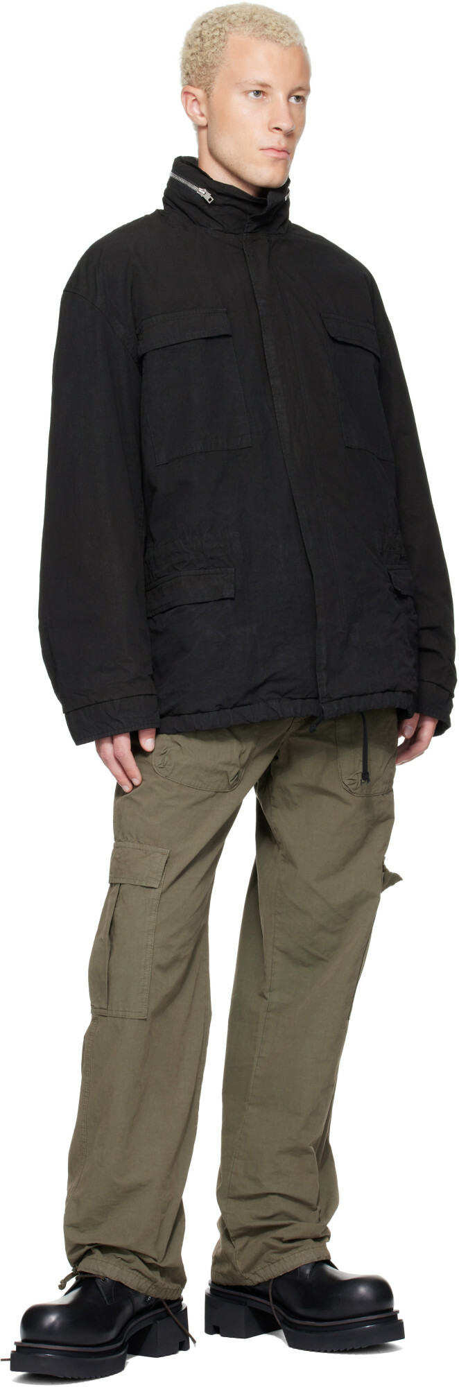 ALEXANDER DIGENOVA Green Cotton Cargo Pants