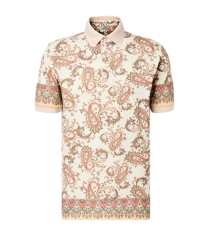Photo: Etro Paisley cotton piqué polo shirt
