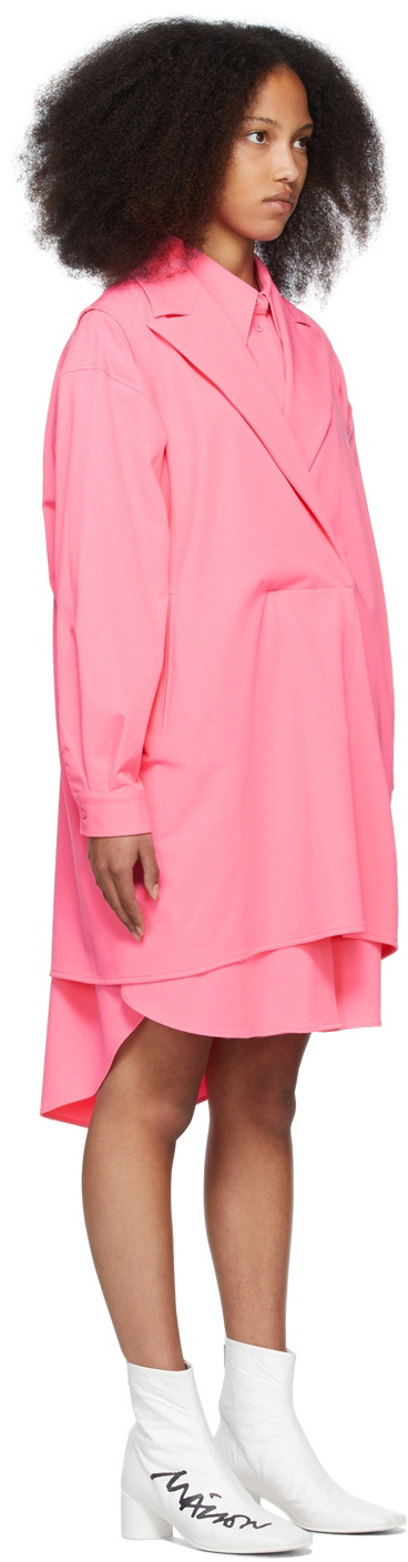 maison margiela pink dress Maison Margiela: Pink Silk Midi Dress