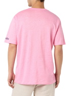 MC2 Saint Barth Man Pink Linen Jersey T-shirt Ecstasea With Pocket