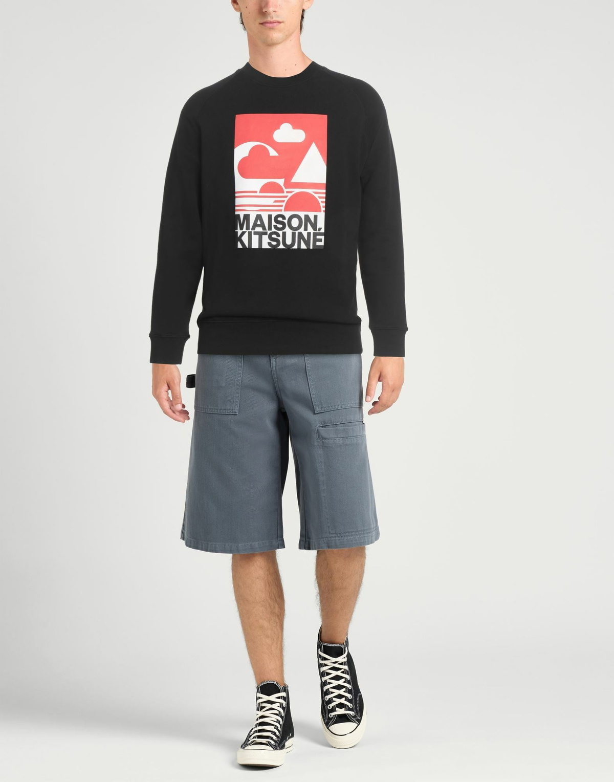 Maison Kitsuné Mens Sweatshirt in Black