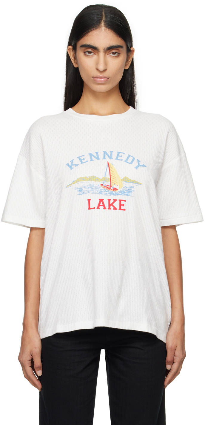 Bode White 'Kennedy Lake' T-shirt Bode