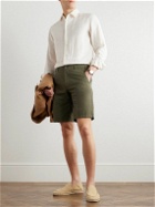 Loro Piana - Slim-Fit Cotton-Blend Bermuda Shorts - Green
