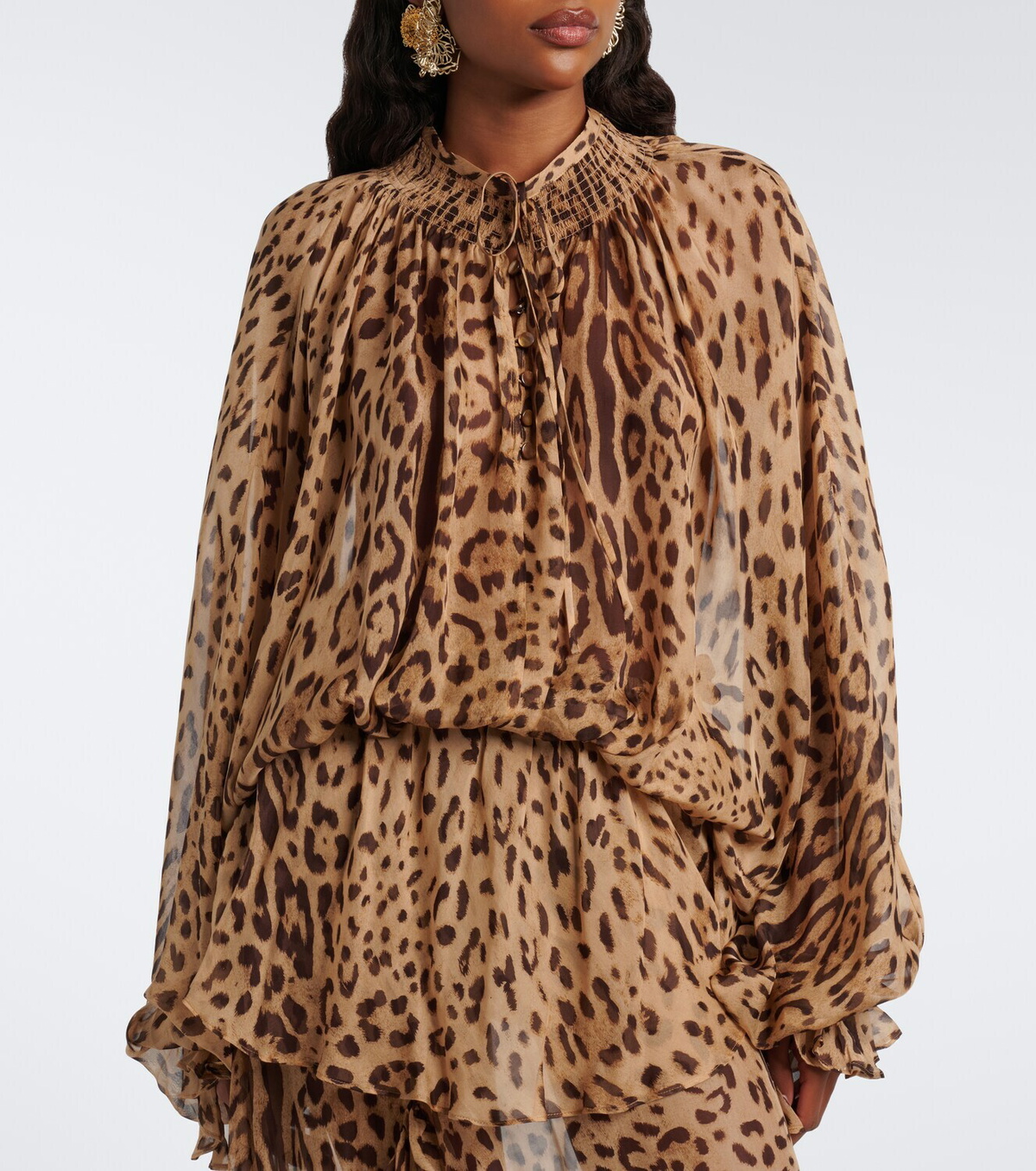 Xu Zhi Leopard-print silk blouse