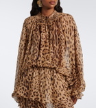 Xu Zhi Leopard-print silk blouse