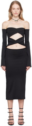 Lado Bokuchava Black Bandage Midi Dress