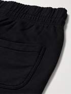 Maison Kitsuné - Tapered Logo-Appliquéd Cotton-Jersey Sweatpants - Black