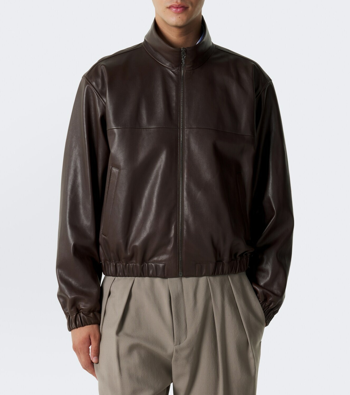 Saint Laurent Leather blouson jacket