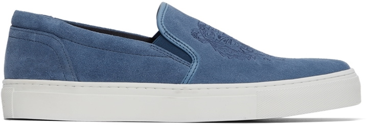 Photo: Kenzo Blue K-Skate Tiger Slip-On Sneakers