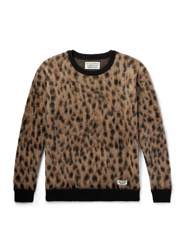 Photo: Wacko Maria - Leopard-Jacquard Knitted Sweater - Neutrals