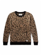 Wacko Maria - Leopard-Jacquard Knitted Sweater - Neutrals