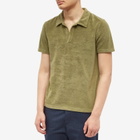 Harmony Men's Tao Terry Cloth Polo Shirt in Khaki