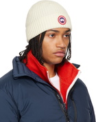 Canada Goose Off-White Rib Beanie