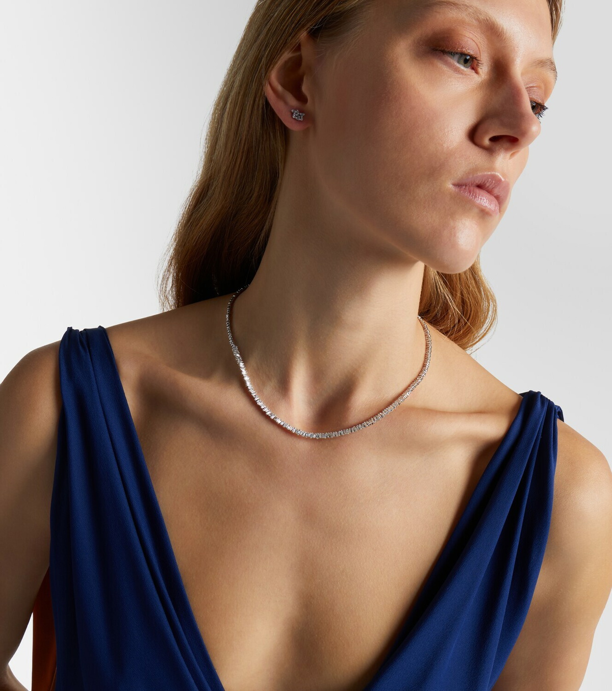 Suzanne Kalan Mini 18kt white gold (750/1000) necklace with diamonds