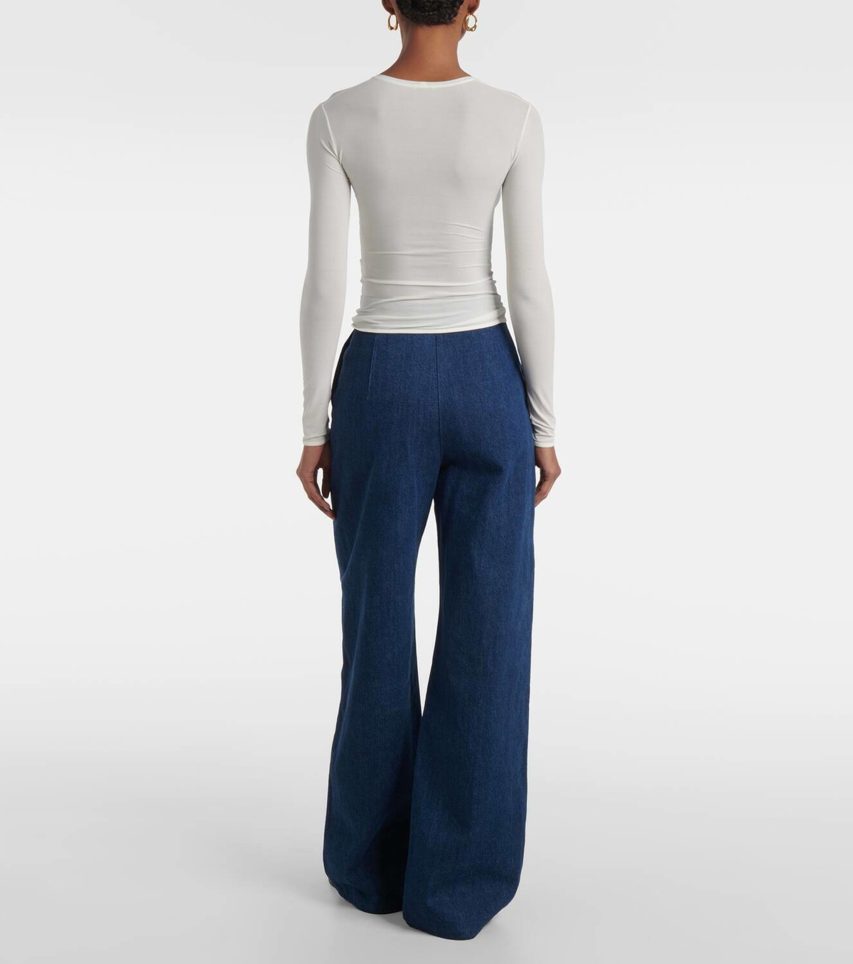 Fforme Ames sheer silk-blend top