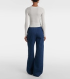 Fforme Ames sheer silk-blend top