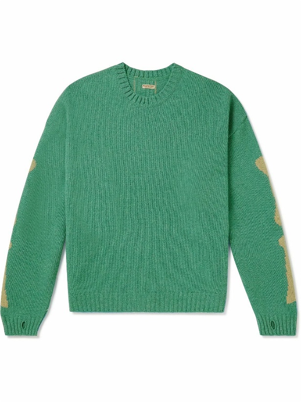 Photo: KAPITAL - Intarsia Wool Sweater - Green