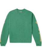 KAPITAL - Intarsia Wool Sweater - Green
