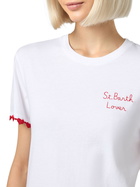 MC2 Saint Barth Woman Cotton Jersey Crewneck T-shirt Emilie With St. Barth Lover Embroidery