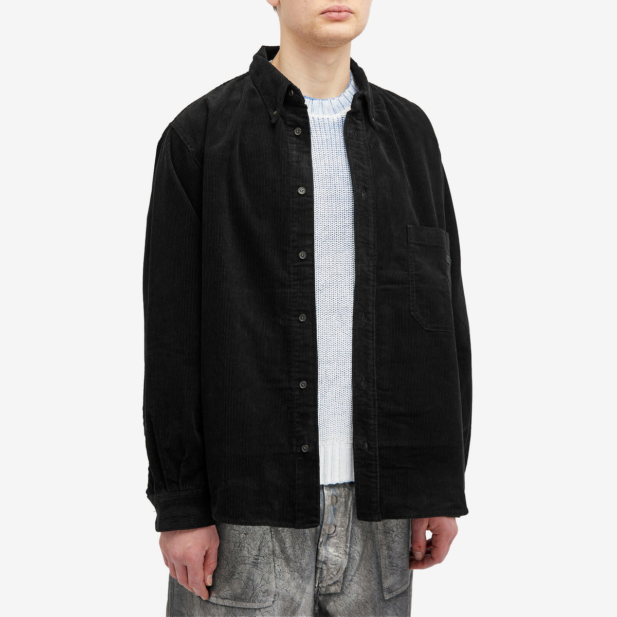 Acne Studios Men's Oday Corduroy Shirt Jacket in Black Acne