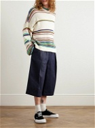 LOEWE - Paula's Ibiza Striped Cotton-Blend Sweater - Neutrals