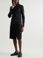 Loewe - Slim-Fit Printed Stretch-Shell Zip-Up Sweatshirt - Black