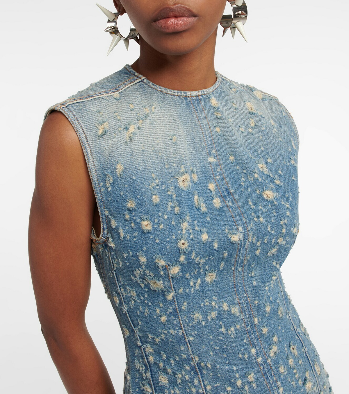 Acne Studios - Distressed denim minidress Acne Studios