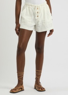Free People Westmoreland Linen-blend Shorts Ivory XS (UK 4-6 / XS)