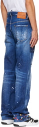 Dsquared2 Blue Floral Roadie Jeans