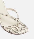Amina Muaddi Juliette snake-print leather thong sandals