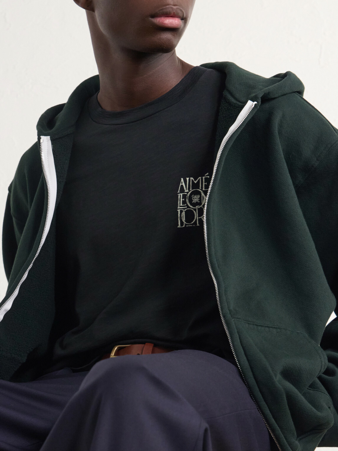 Aimé Leon Dore - Logo-Print Cotton-Jersey T-Shirt - Black