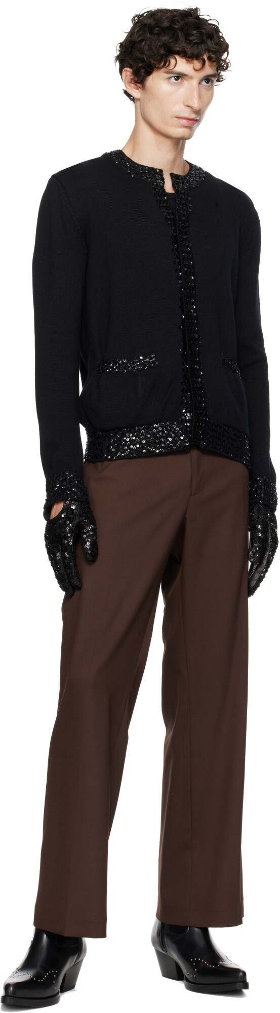Ernest W. Baker Black Driving Gloves