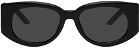 Casablanca Black Oval Wave Sunglasses