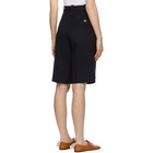 Loewe Navy Virgin Wool Shorts