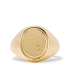 Bunney - Hammered 18-Karat Gold Signet Ring - Gold